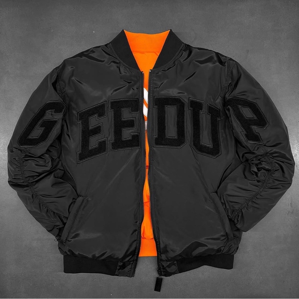 Geedup Reversible Bomber Black/Orange - Medium